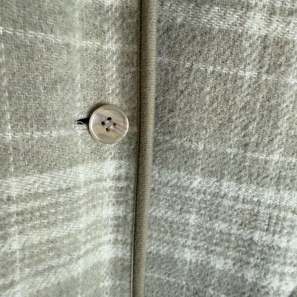 Coldwater Creek Women’s Long Plaid Button Jacket Wool Blend Oversized Women’s S - Picture 2 of 13